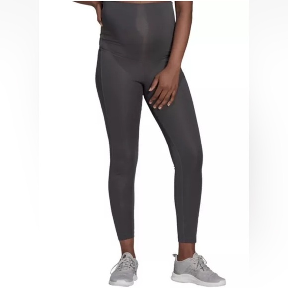 Adidas Designed To Move Aeroready 7/8 Leggings Gray XS NWT - Picture 4 of 9